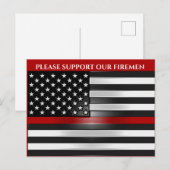 PLEASE SUPPORT OUR FIREMEN BRIEFKAART (Voorkant / Achterkant)