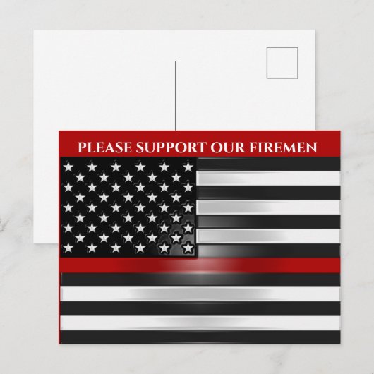 PLEASE SUPPORT OUR FIREMEN BRIEFKAART (Voorkant / Achterkant)