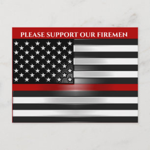 PLEASE SUPPORT OUR FIREMEN BRIEFKAART
