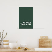 PLEASE, TAKE A SIT – Funny Bathroom Poster (Keuken)