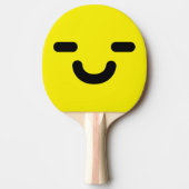 Pleased Smiley Face Yellow Ping Pong Paddle Tafeltennisbatje (Voorkant)