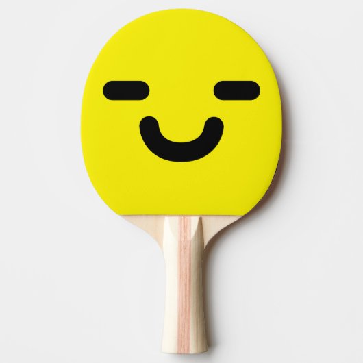 Pleased Smiley Face Yellow Ping Pong Paddle Tafeltennisbatje (Voorkant)