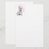 Pleasing Dreams Westie - in Roze Briefpapier (Voorkant / Achterkant)