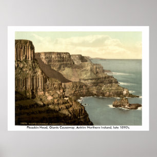 Pleaskin Head, Giants Causeway, Antrim N. Ireland Poster