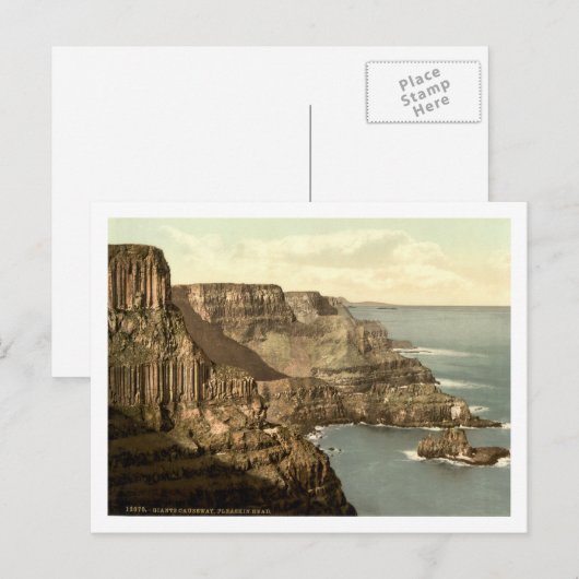 Pleaskin Head, Giants Causeway, Co. Antrim Briefkaart (Voorkant / Achterkant)