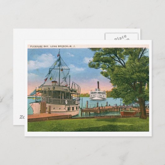 Pleasure Bay, Long Branch, NJ  Briefkaart (Voorkant / Achterkant)