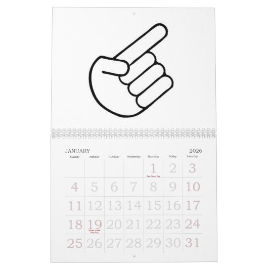 PLEASURE CHART CALENDER KALENDER (Jan 2026)