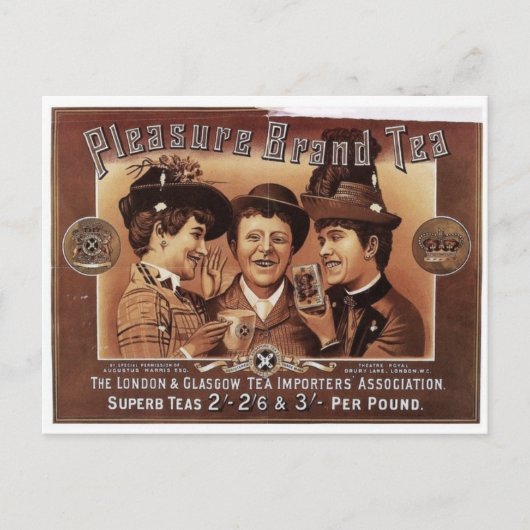 Pleasure merk Tea  kunst Briefkaart (Voorkant)