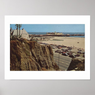 Pleasure Pier, Santa Monica,  stijl uit de jaren v Poster