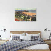 Pleasure Pier & Yacht Harbour Canvas Afdruk (Insitu (Slaapkamer))