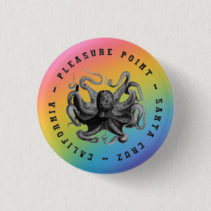 Pleasure Point, Santa Cruz Octopus Ronde Button 3,2 Cm