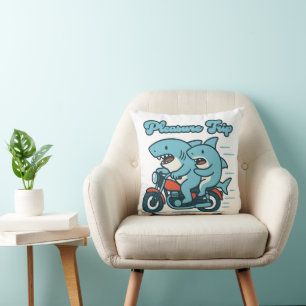 Pleasure Trip Cartoon Shark Collectie Kussen