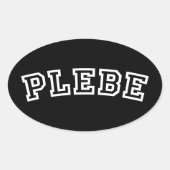PLEBE OVALE STICKER (Voorkant)