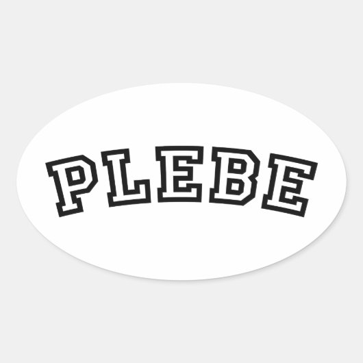 PLEBE OVALE STICKER (Voorkant)