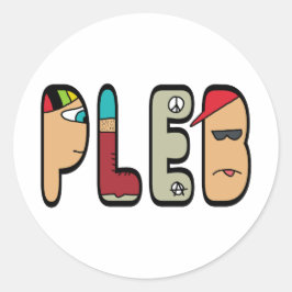 Plebejer Ronde Sticker
