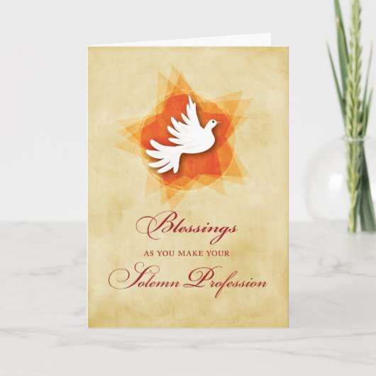 plechtig beroep religieuze zegeningen Heilige Gees Kaart (Voorkant)