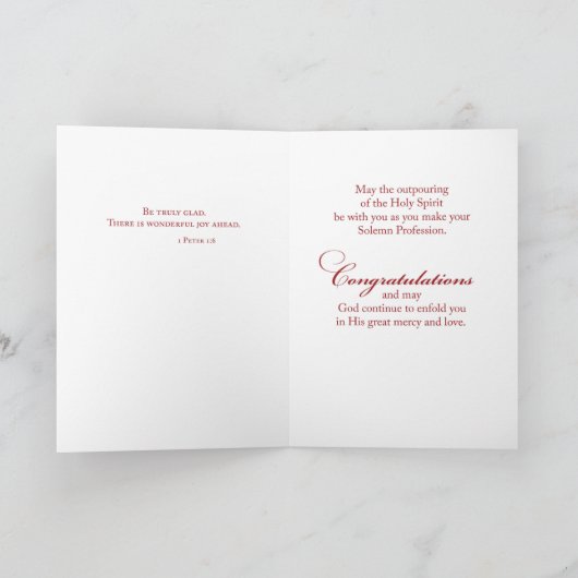 plechtig beroep religieuze zegeningen Heilige Gees Kaart (Binnen)