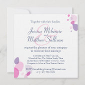 Plechtige bruiloft voor grafische bloemenbladen kaart (Achterkant)