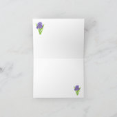Plechtige en comfortabele dag iris, blanco binneni bedankkaart (Binnen)