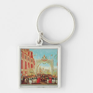 Plechtige en vreedzame binnenkomst van het leger sleutelhanger
