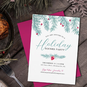 Plechtige feestdag blauwe feestdag rode kerst kaart