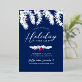 Plechtige feestdag folie uitnodiging (Staand Voorkant)