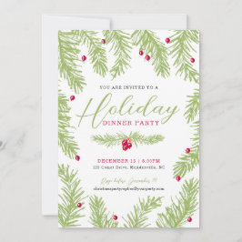 Plechtige feestdag groen voor kerstfeest kaart