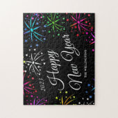 Plechtige feestelijke vuurwerkjes van het nieuwe j legpuzzel (Verticaal)