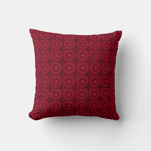 Plechtige hoeken, Berry Red-Square Sierkussen (Voorkant)