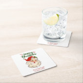 Plechtige kerstfeest  kerstman kartonnen onderzetters (Insitu)