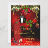 Plechtige kerstfeestdag voor bedrijven Rood Kaart (Voorkant)