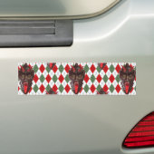 plechtige kerstman krampus bumpersticker (Op auto)