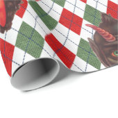 plechtige kerstman krampus cadeaupapier (Rol Hoek)