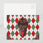 plechtige kerstman krampus feestdagenkaart (Voorkant / Achterkant)