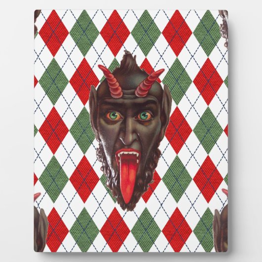 plechtige kerstman krampus fotoplaat (Voorkant)
