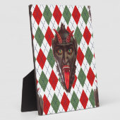 plechtige kerstman krampus fotoplaat (Zijkant)