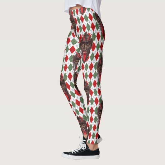 plechtige kerstman krampus leggings (Links)