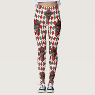 plechtige kerstman krampus leggings