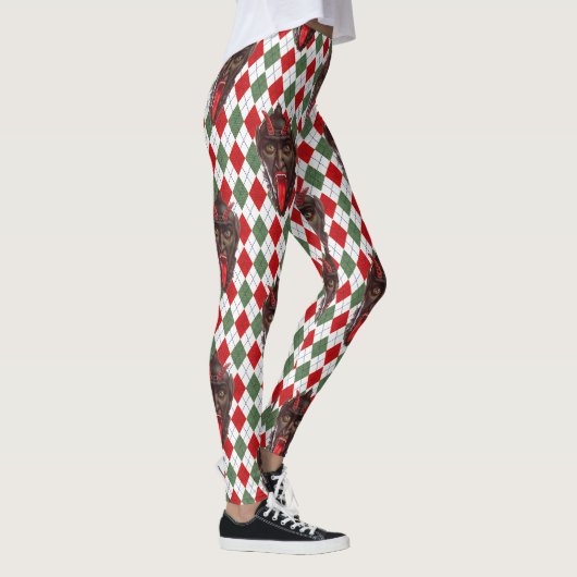 plechtige kerstman krampus leggings (Rechts)