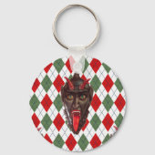plechtige kerstman krampus sleutelhanger (Voorkant)