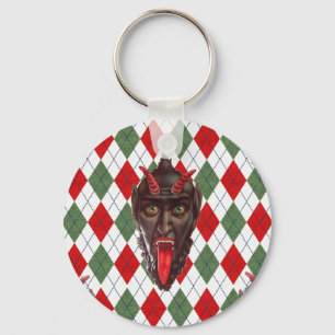 plechtige kerstman krampus sleutelhanger