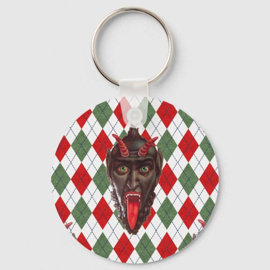 plechtige kerstman krampus sleutelhanger (Voorkant)