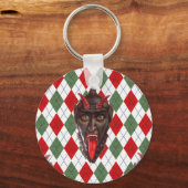 plechtige kerstman krampus sleutelhanger (Voorkant)