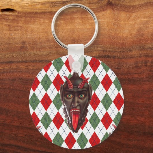 plechtige kerstman krampus sleutelhanger (Voorkant)