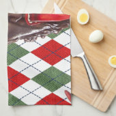 plechtige kerstman krampus theedoek (Quarter Fold)