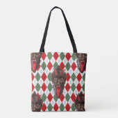 plechtige kerstman krampus tote bag (Achterkant)