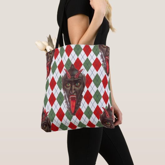 plechtige kerstman krampus tote bag (Dichtbij)