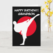 Plechtige kunsten Karate Custom Happy Birthday-kaa Kaart (Gele Bloem)