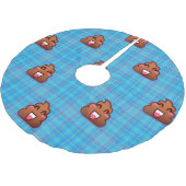 plechtige poep emoji xmas kerstboomskirt kerstboom rok (Gekanteld)