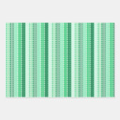 Plechtige Stripes-Green Hues Inpakpapier Vel (Voorkant 2)
